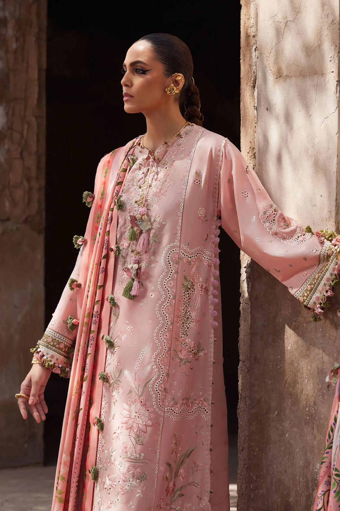 Selene 01-A- Blush Renaissance Lawn Suit By- Elan