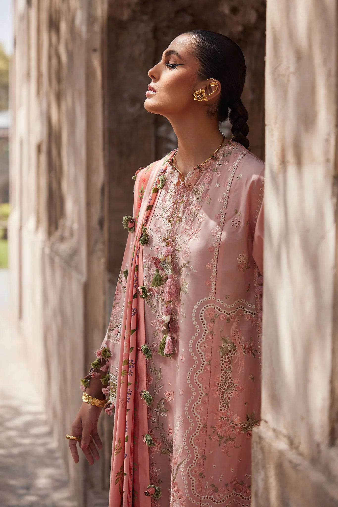 Selene 01-A- Blush Renaissance Lawn Suit By- Elan