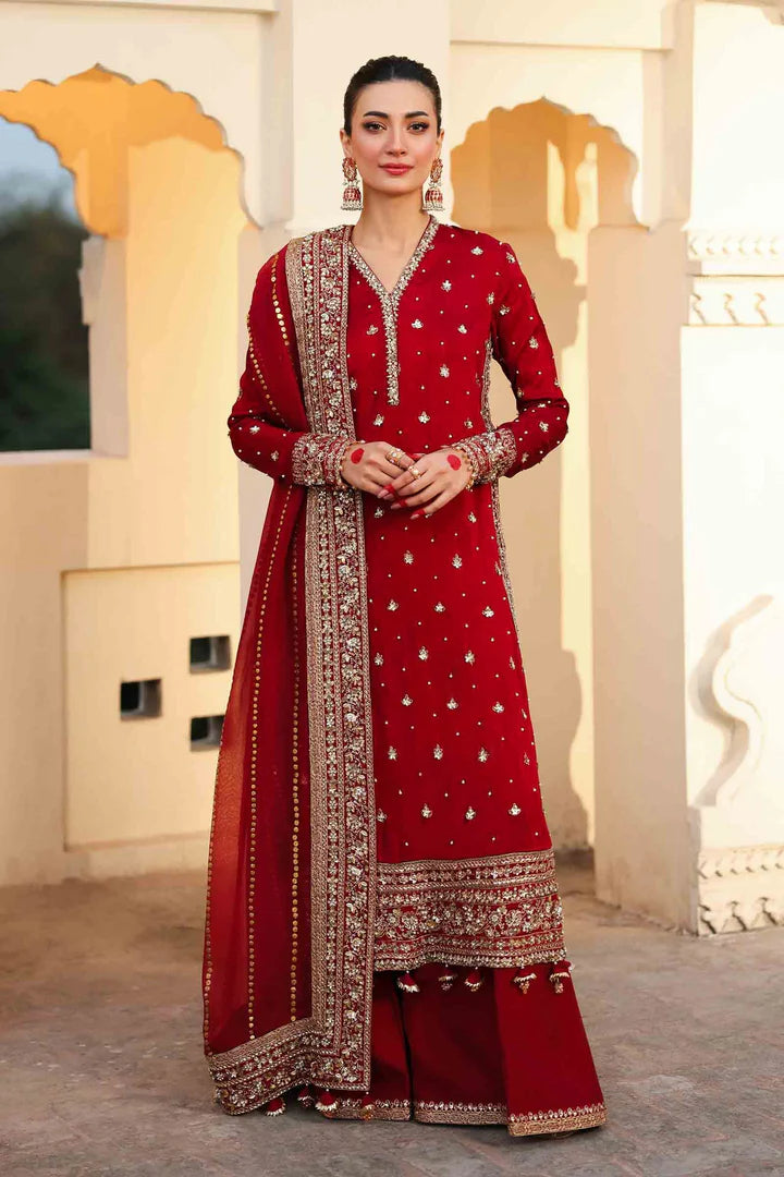 Shahzadi Khanum- Handcrafted Outfit with Naqshi and Zari Work