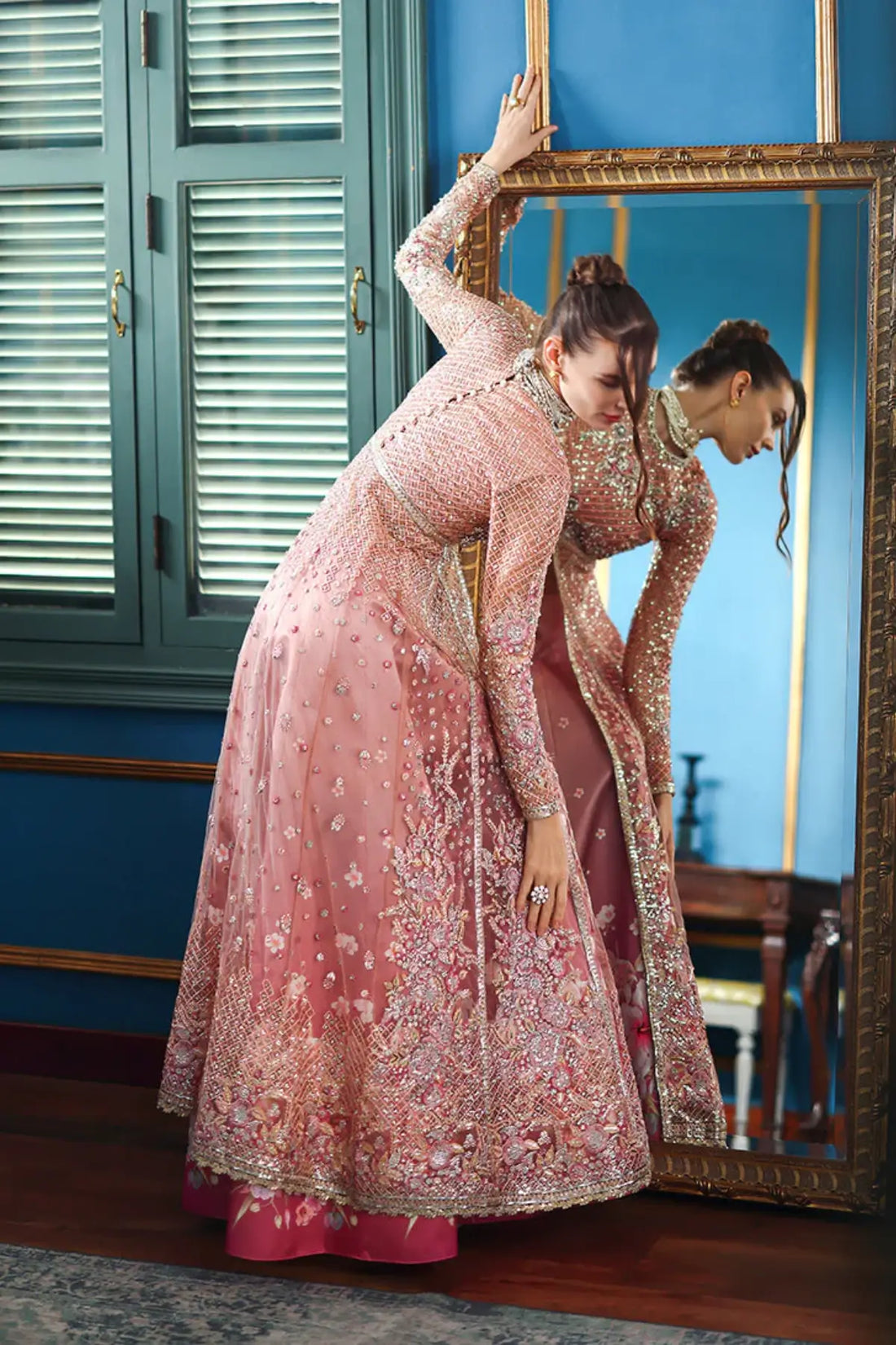 Shayna Mushq stitched blush pink Anarkali for Eid 2026 Canada