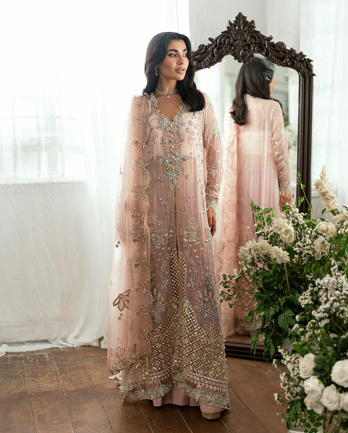 Shehnai by Mushq Pink Embroidered Chiffon Stitched Formal Dress – Shop Pakistanimoda.com