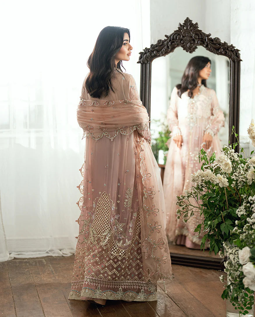 Shehnai by Mushq Pink Embroidered Chiffon Stitched Formal Dress – Shop Pakistanimoda.com