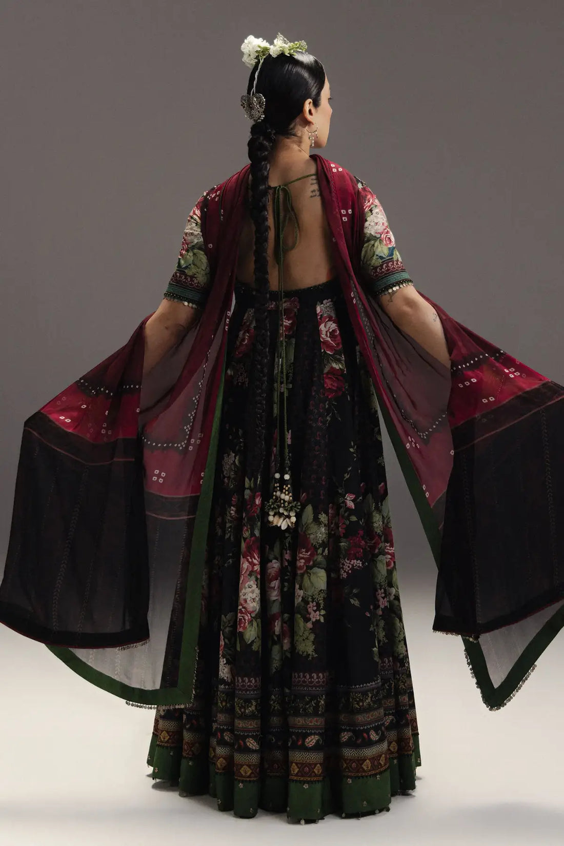 Shehzadi D5 Zara Shahjahan Anarkali 2026 black stitched Anarkali Pakistanimoda