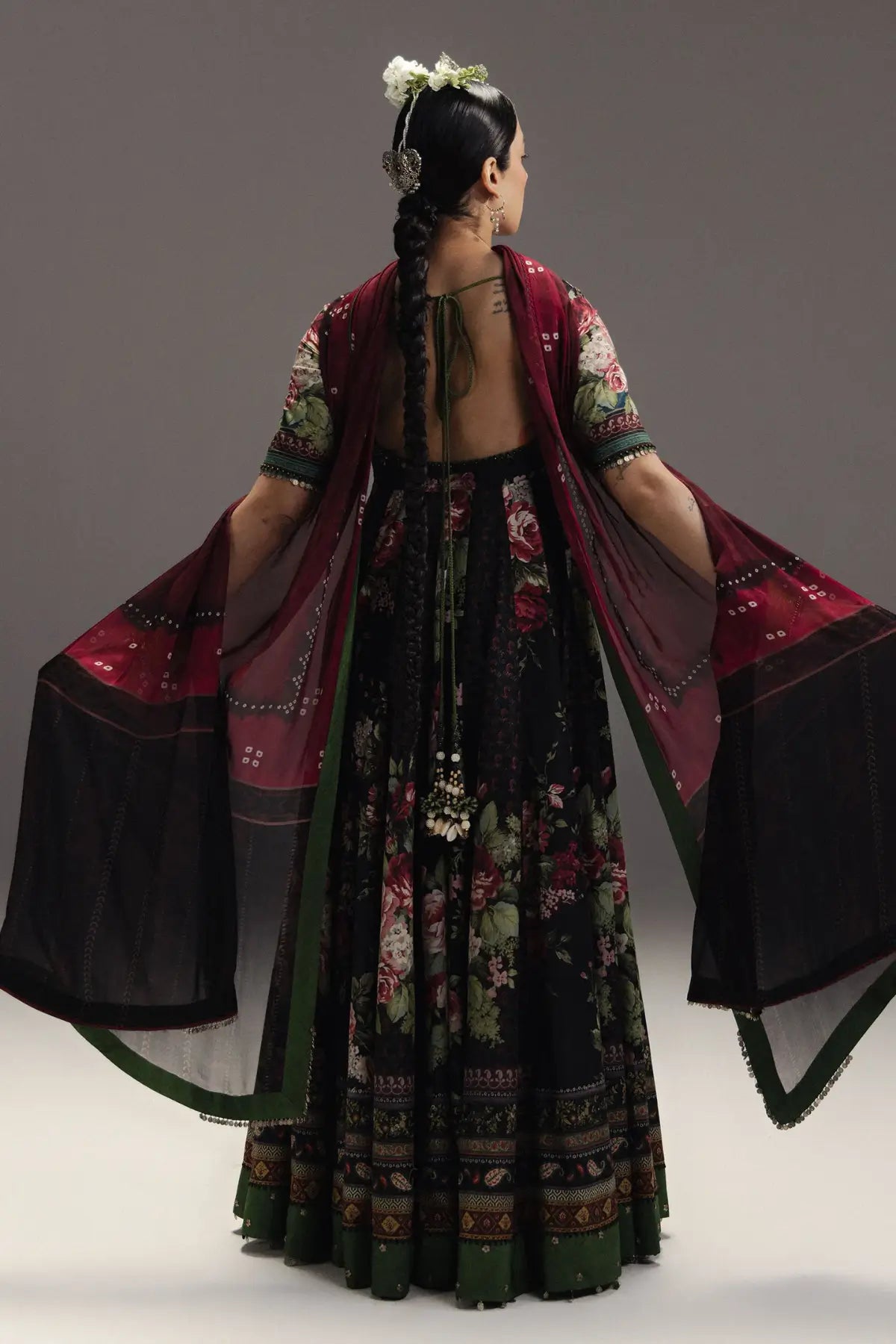 Shehzadi D5 Zara Shahjahan Anarkali 2026 black stitched Anarkali Pakistanimoda