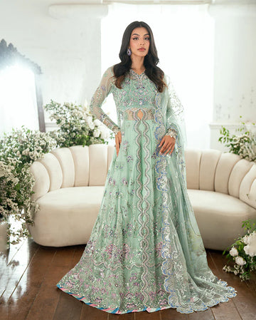 Sitaara by Mushq Aqua Embroidered Chiffon Stitched Maxi Dress – Shop Pakistanimoda.com