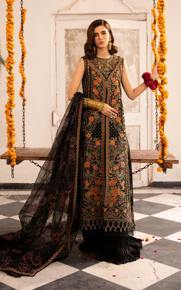 Sitara-(SEF25-03)- Black Sunehri Eid Edit'25  Ensemble