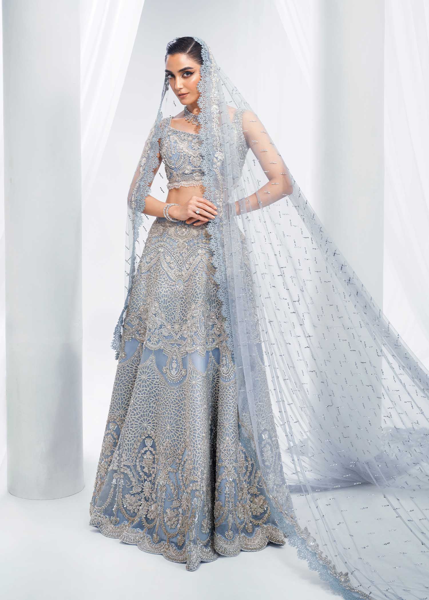Snow - Beautiful Blue Lehenga Choli