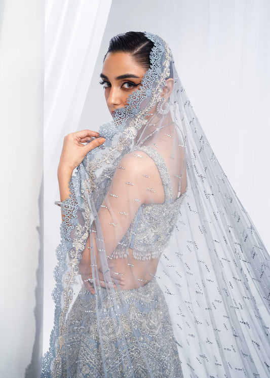 Snow - Beautiful Blue Lehenga Choli By Saira Shakira