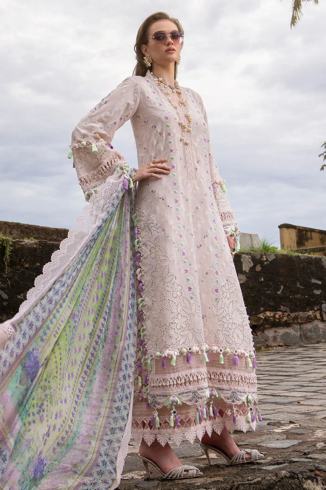 Sofi Annus Abrar dusty pink embroidered lawn 3PC suit Neroli Luxury Lawn 2026
