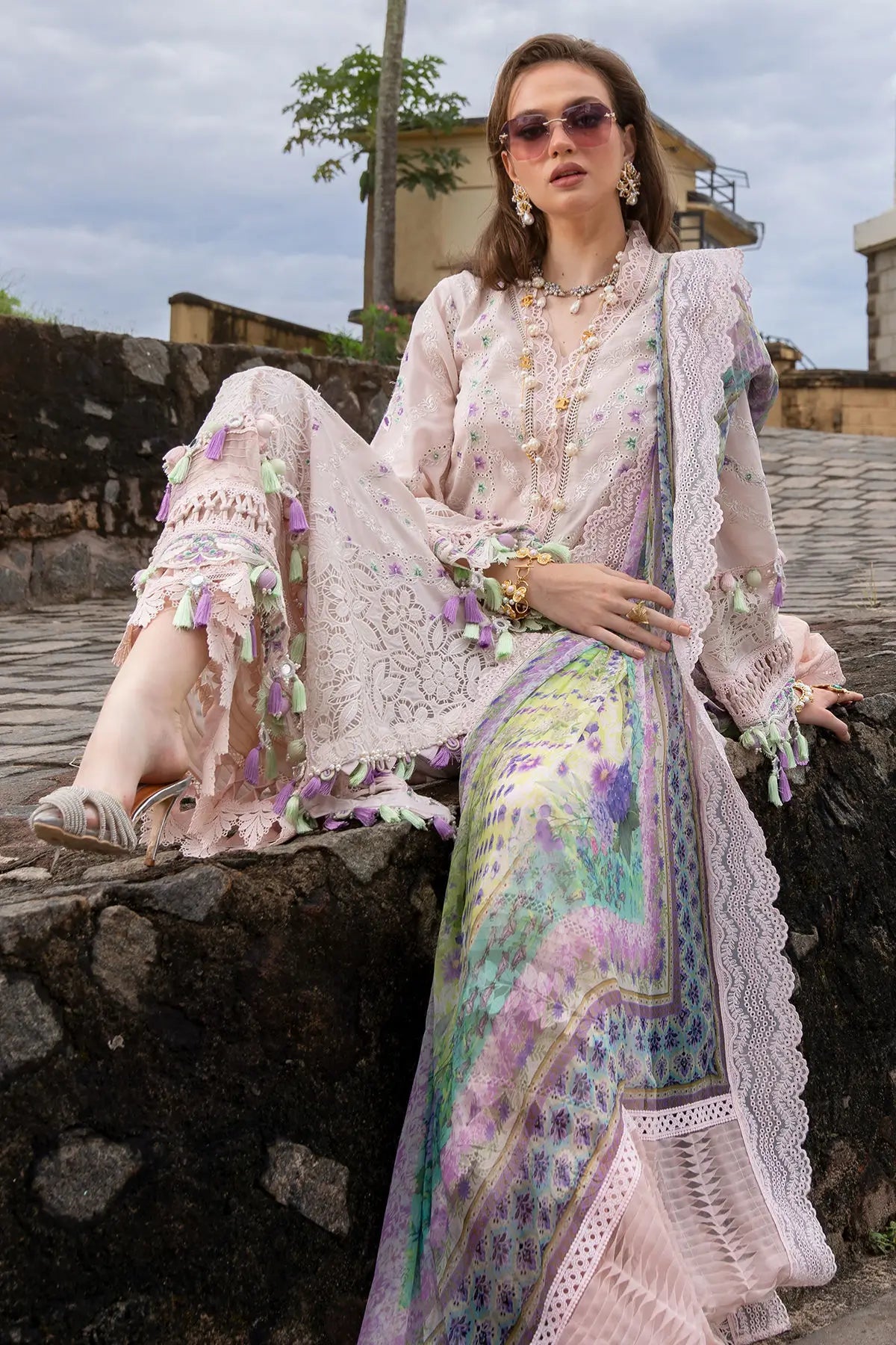 Sofi Annus Abrar dusty pink embroidered lawn 3PC suit Neroli Luxury Lawn 2026