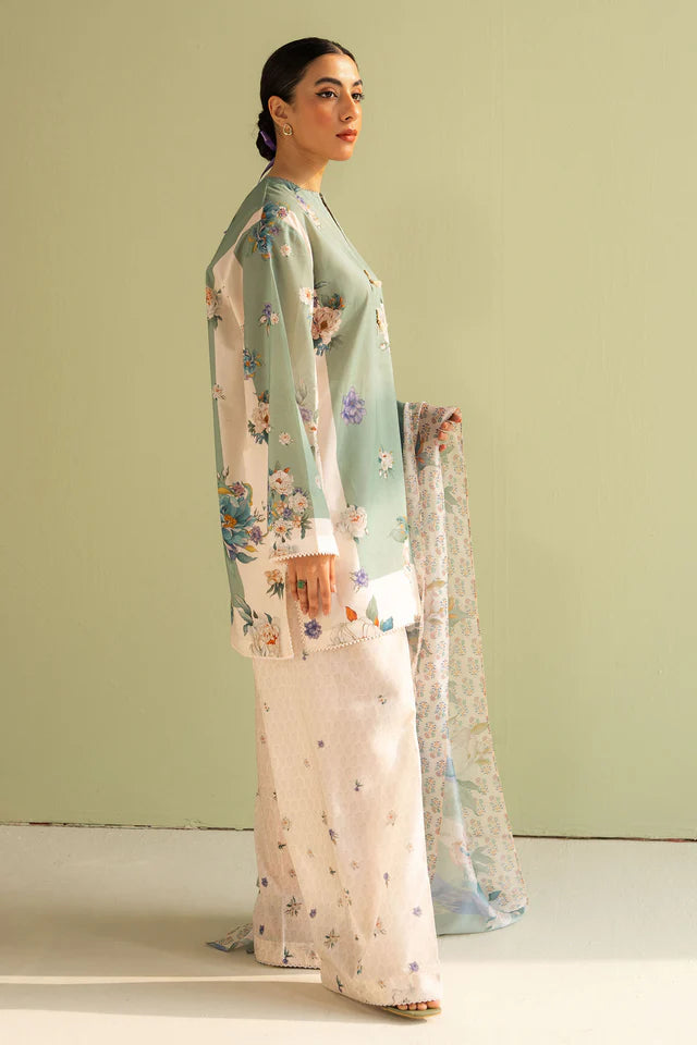 Sofia-2A Pakistani Summer Lawn Outfit '25 By- Zara Shahjahan