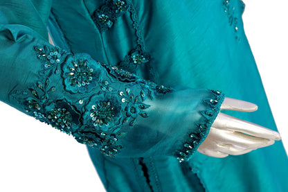 Sofia- Stylish Pakistani Silk Suit with intricate designs