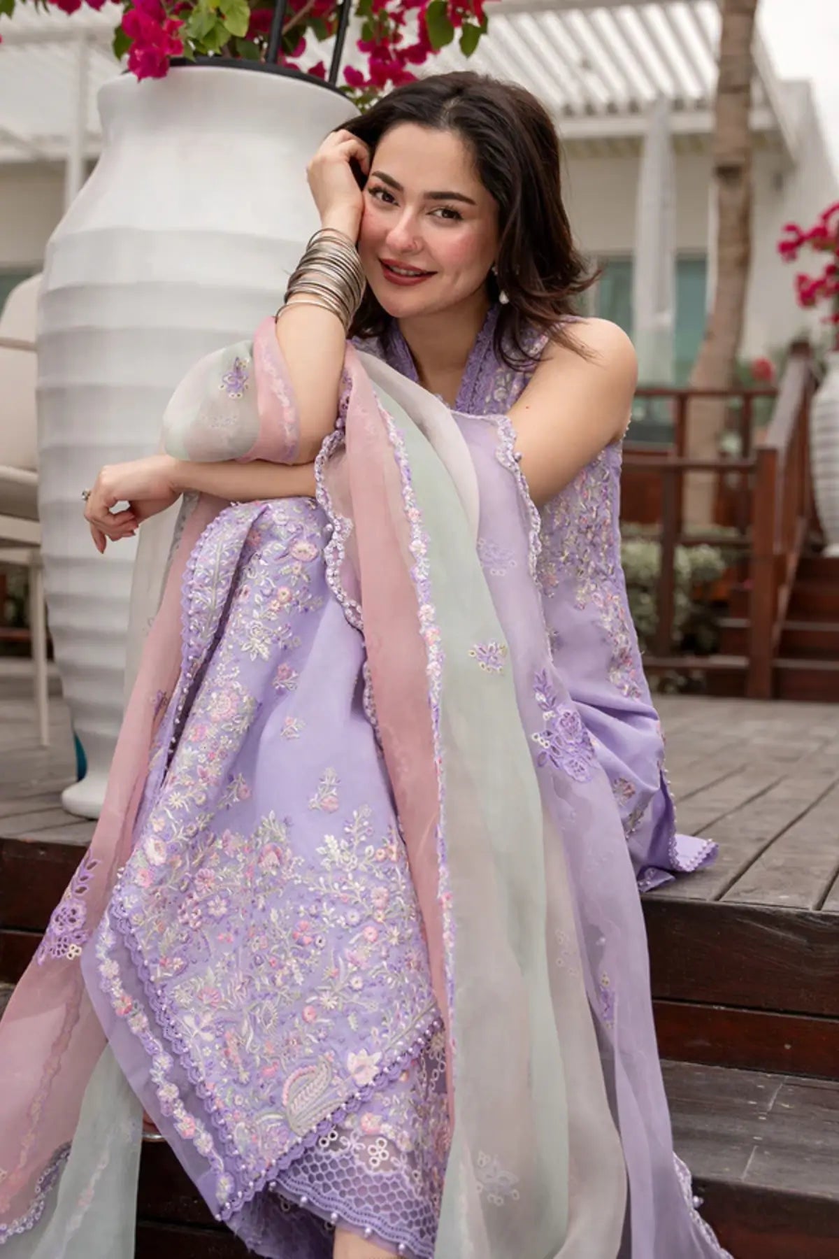 Order Suela Faiza Saqlain Lilac Lawn 3PC Suit