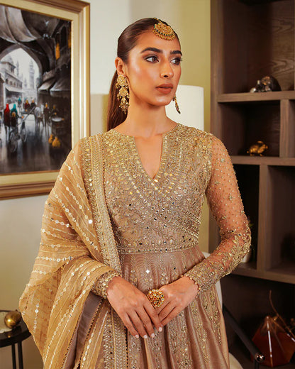 Sulata-Embroidered pishwas with Churidar Pajama-By-Faiza Saqlain