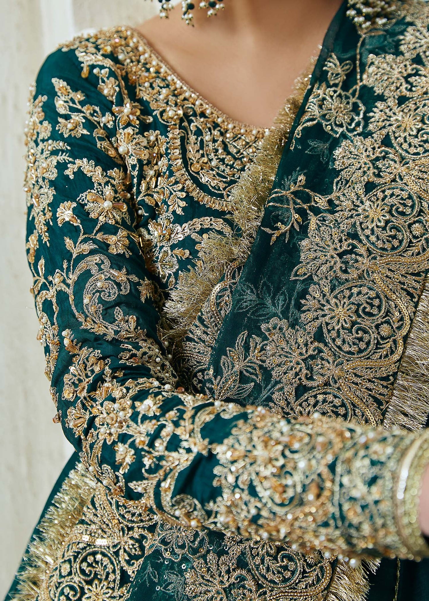 Tabeer - Green Color Frock Suit By Kanwal Malik