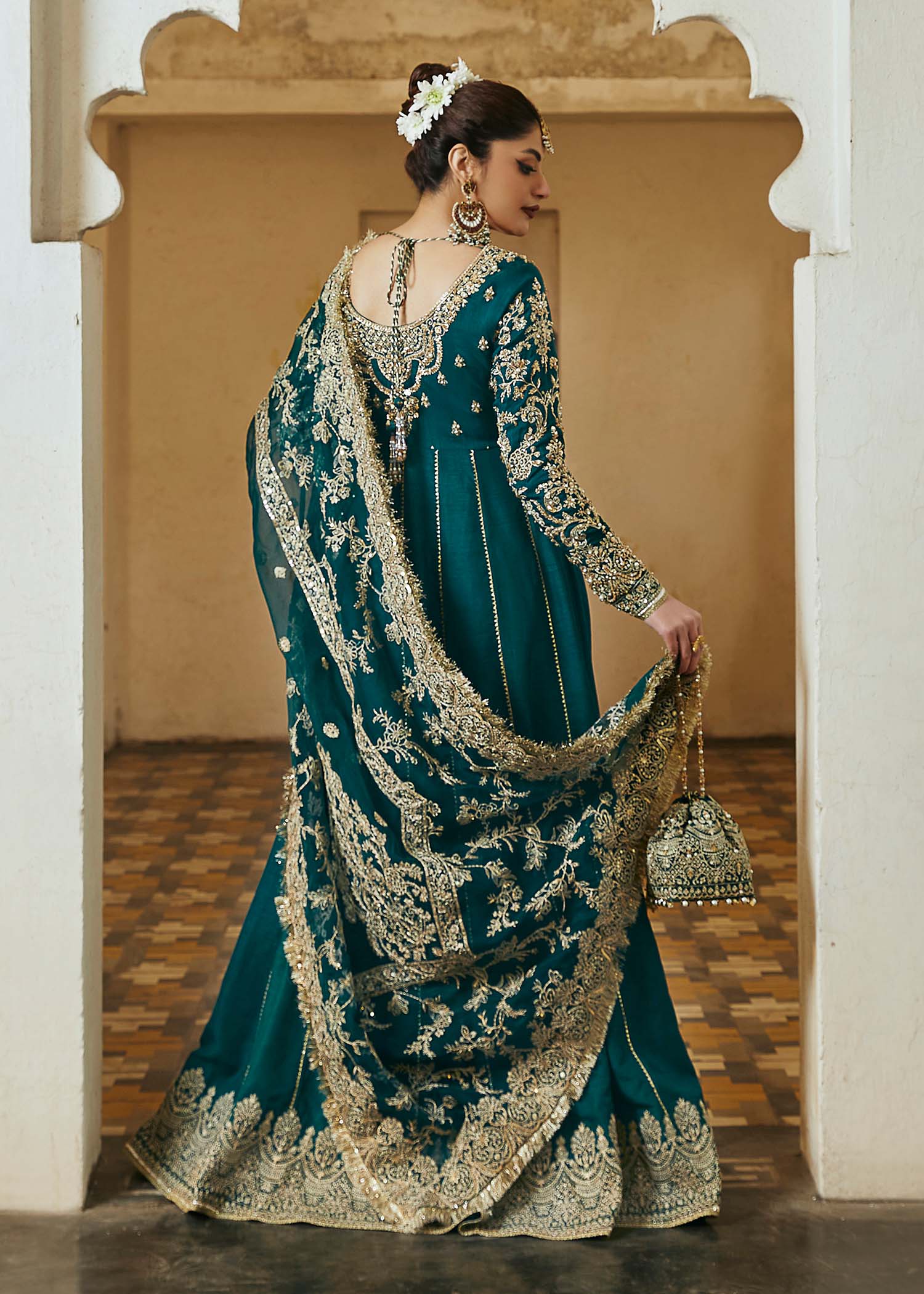 Tabeer - Green Color Frock Suit By Kanwal Malik