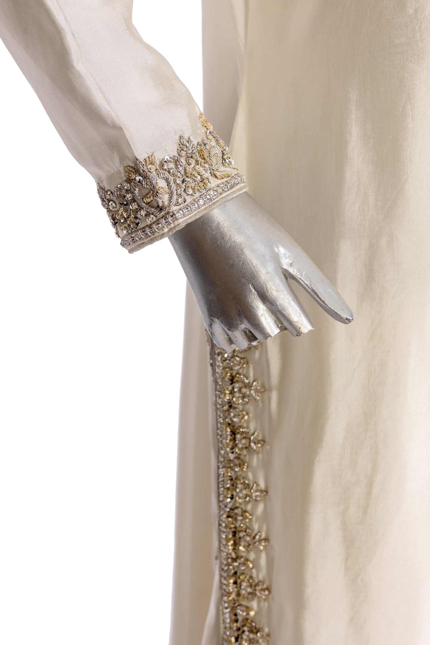 Tabish – Luxury Sheesha Silk 3-Piece Suit with Hand-Painted Dupatta