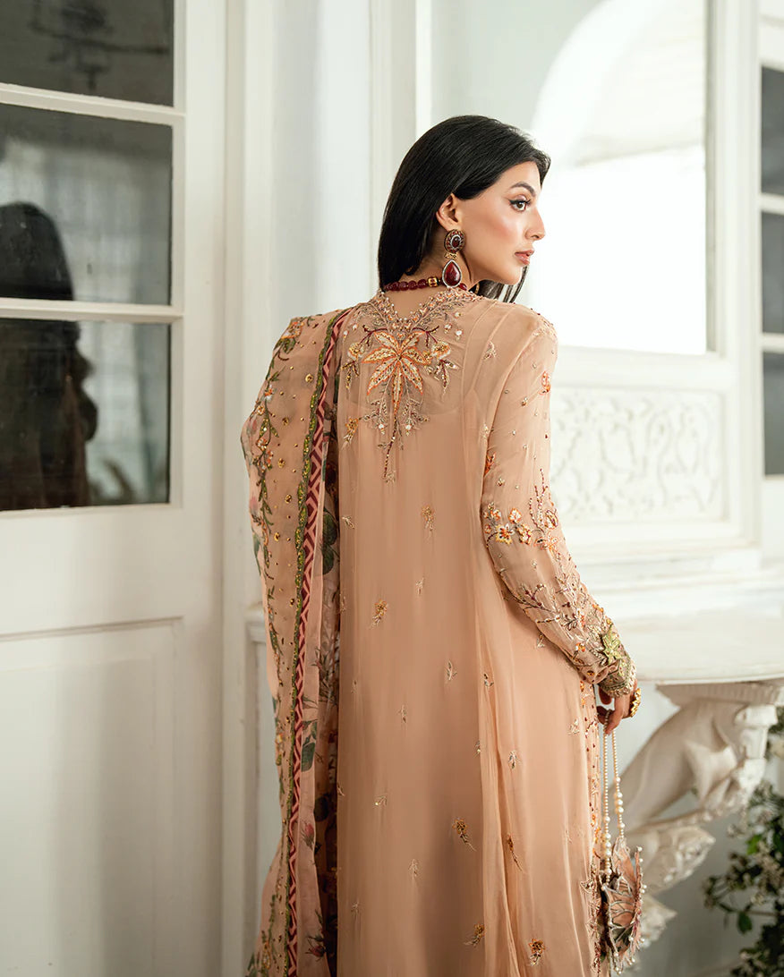 Tarannum by Mushq Mocha Embroidered Chiffon Stitched Formal Dress – Shop Pakistanimoda.com