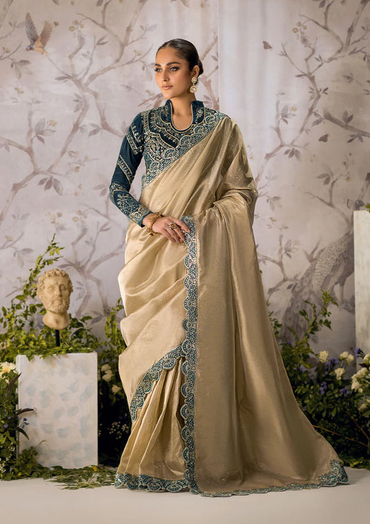 Teal Beautiful Designer Saree