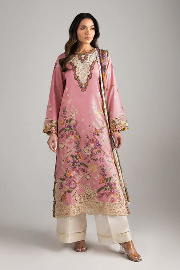 Twinkling Tempos- Light Pink Manaram Luxury lawn Outfit By- Mushq