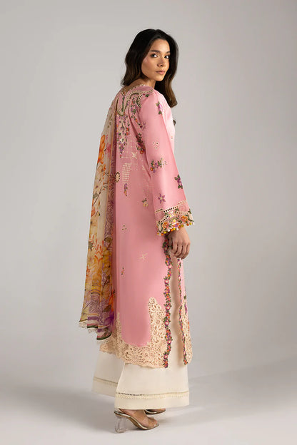 Twinkling Tempos- Light Pink Manaram Luxury lawn Outfit By- Mushq