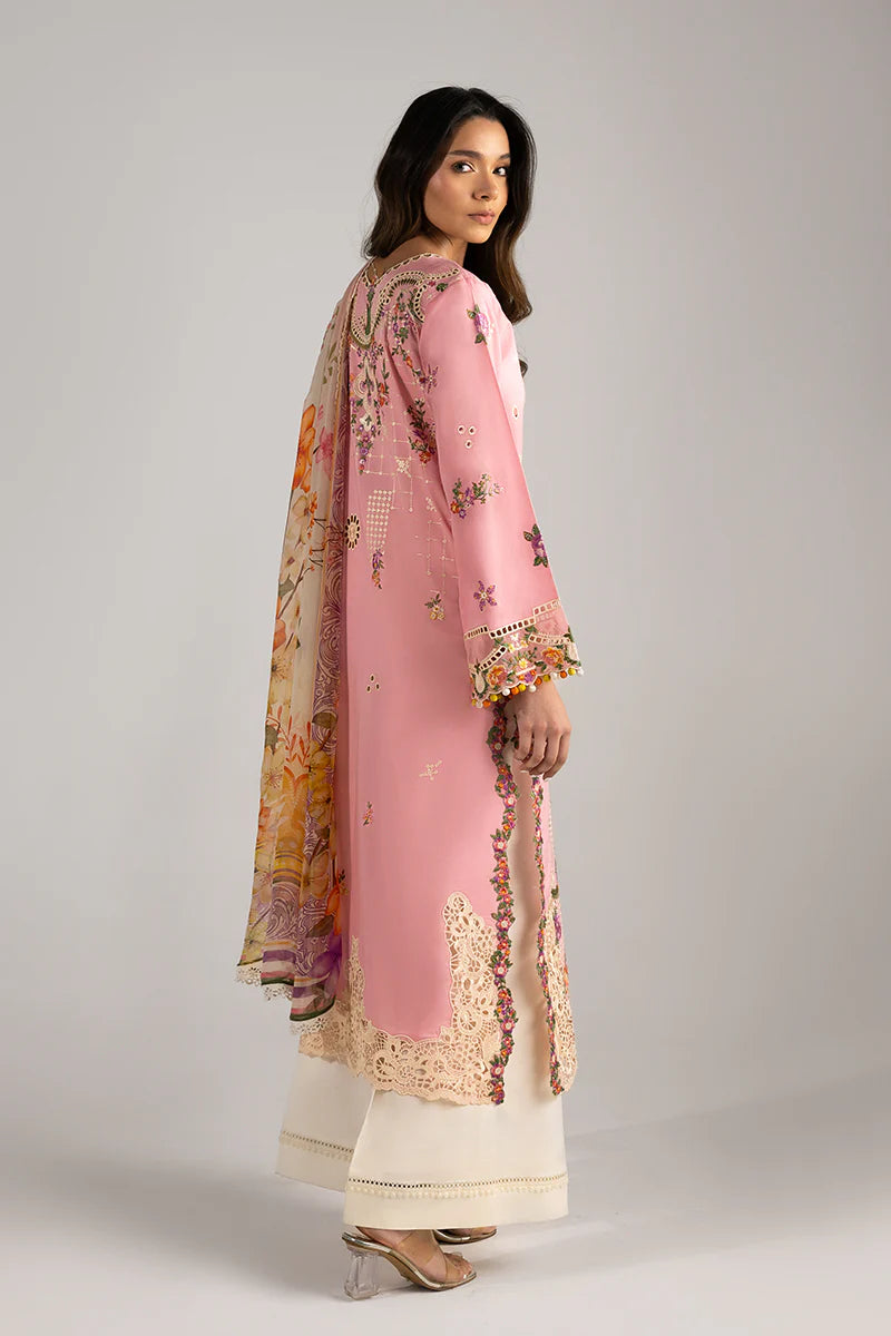 Twinkling Tempos- Light Pink Manaram Luxury lawn Outfit By- Mushq