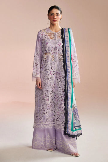 Umi-3B- Embroidered Lilac Lawn Ensemble By- Zara Shahjahan