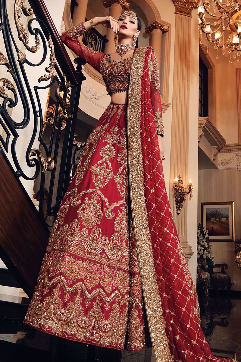 Uroos-e-Khaas- Pakistani Heavily worked bridal outfit for Baraat
