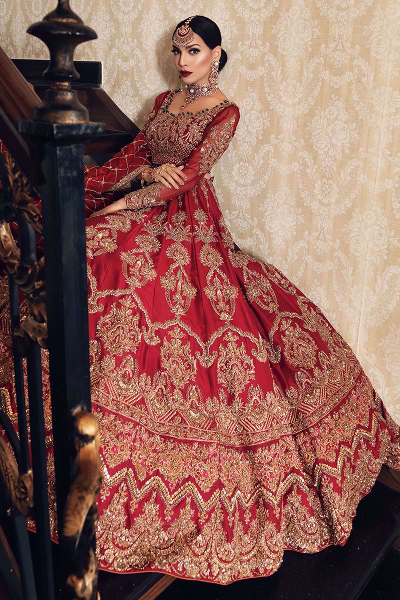 Uroos-e-Khaas- Pakistani Heavily worked bridal outfit for Baraat