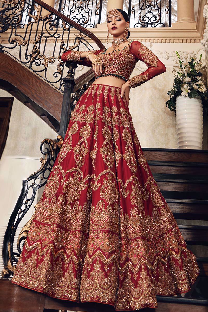 Uroos-e-Khaas- Pakistani Heavily worked bridal outfit for Baraat