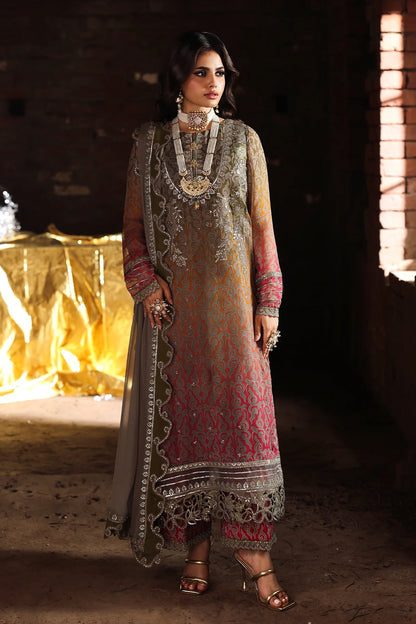 VSL25-37 Charizma Olive Red Vasal Vol 5 Stitched Chiffon Suit – Luxury 3PC designer wear online at Pakistanimoda.com with worldwide shipping.