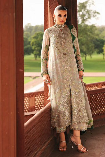 VSL25-38 Charizma Silver Green Vasal Vol 5 Stitched Chiffon Suit – Luxury 3PC designer wear online at Pakistanimoda.com with worldwide shipping.