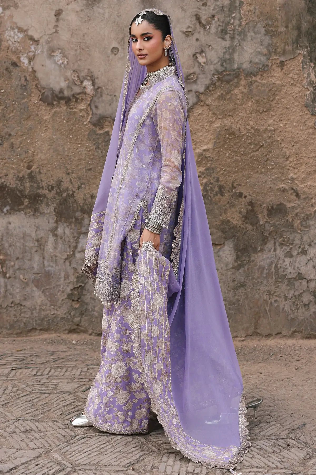 VSL6-11 lilac chiffon embroidered stitched 3PC suit Charizma Vasal Vol 02 Pakistanimoda