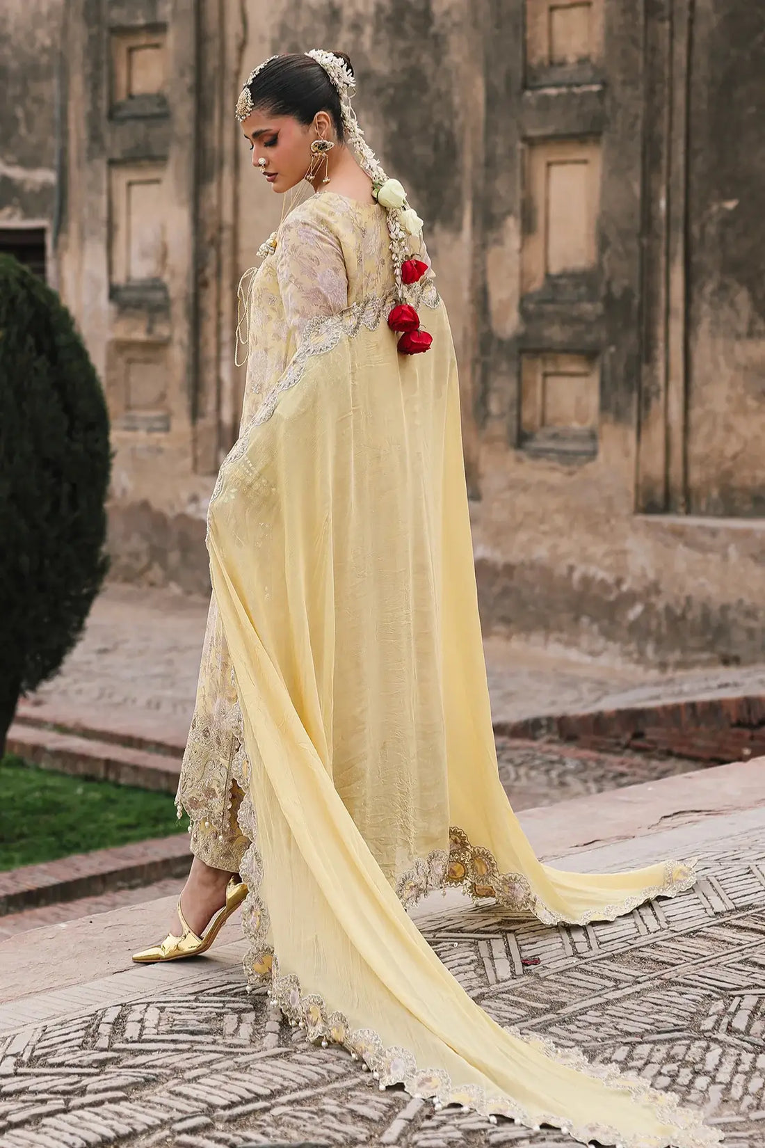Yellow chiffon embroidered stitched 3PC suit VSL6-13 Charizma Vasal Vol 02 with dupatta Pakistanimoda