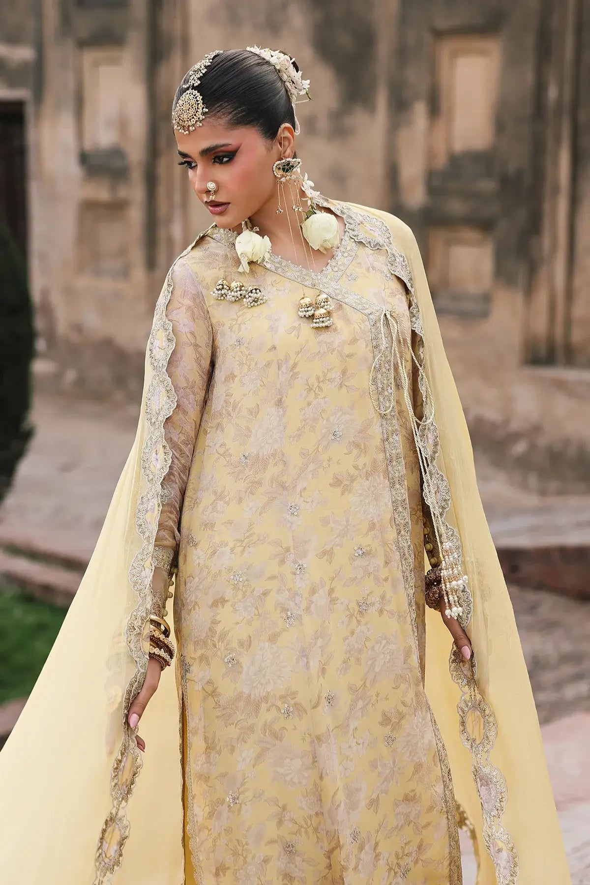 Yellow chiffon embroidered stitched 3PC suit VSL6-13 Charizma Vasal Vol 02 with dupatta Pakistanimoda