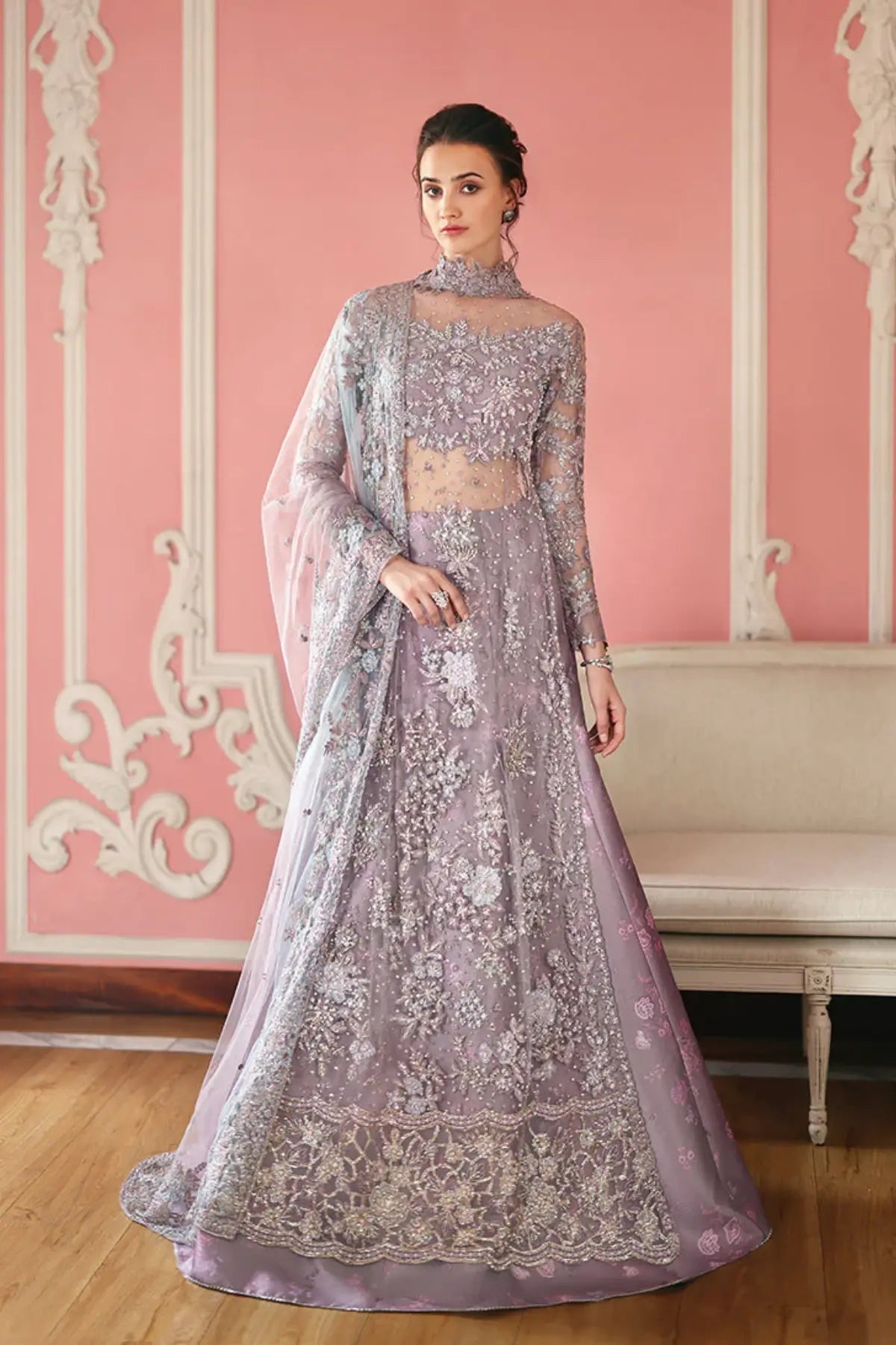 Valerie from The Muse by Mushq lavender stitched formal dress