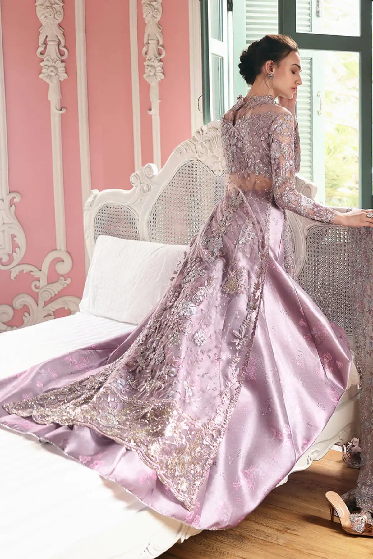 Valerie from The Muse by Mushq lavender stitched formal dress