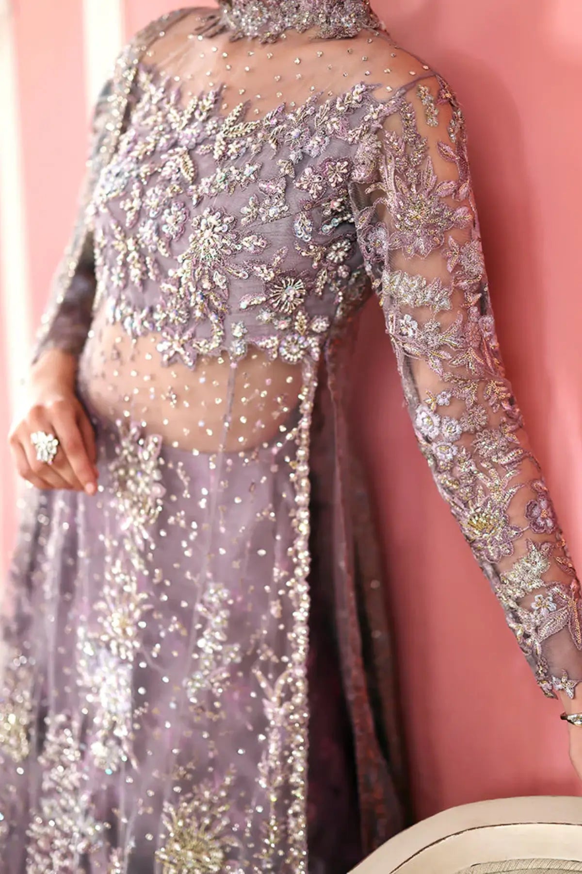 Valerie from The Muse by Mushq lavender stitched formal dress