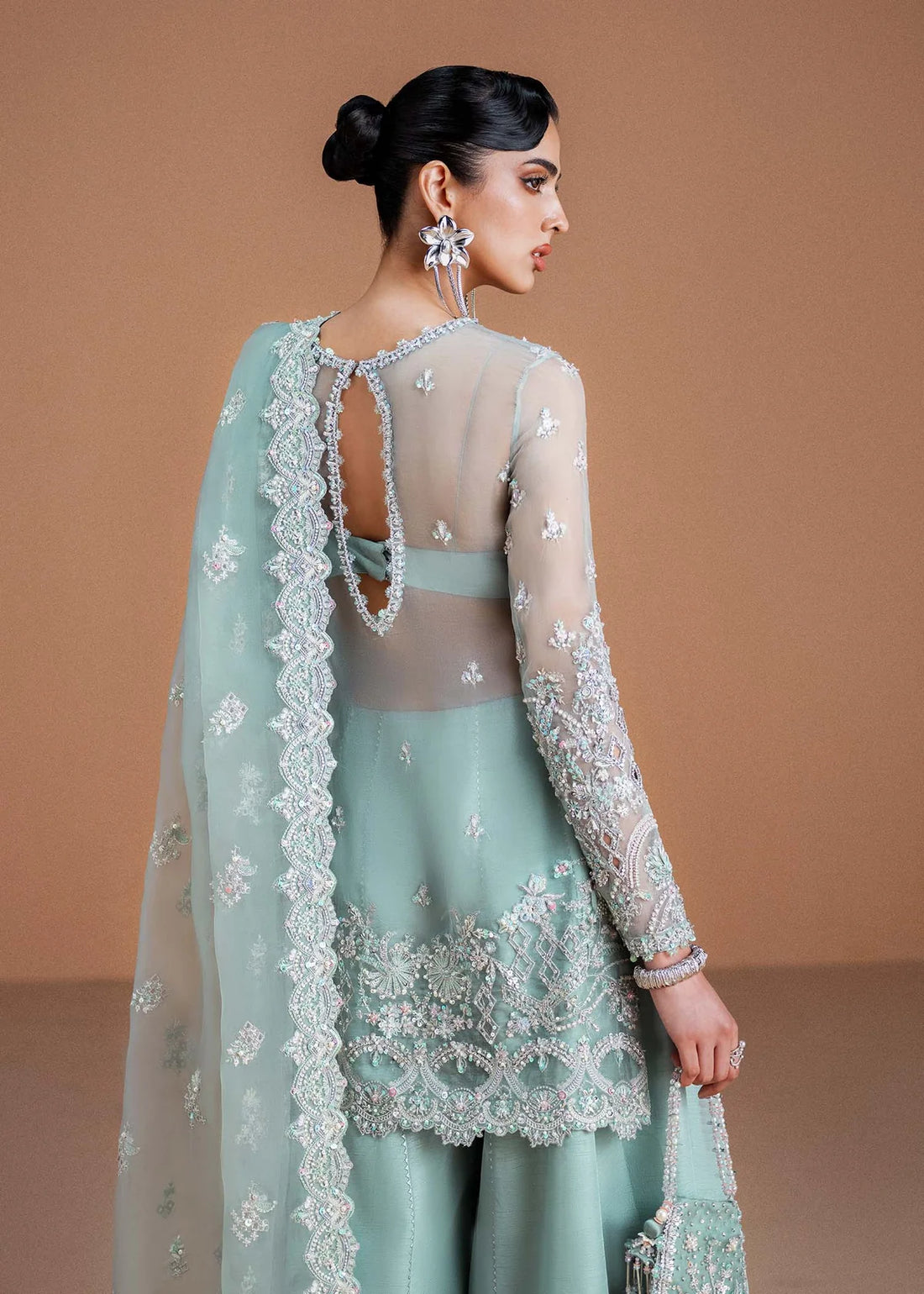 Vania by Kanwal Malik contemporary Pakistani ice blue party wear suit