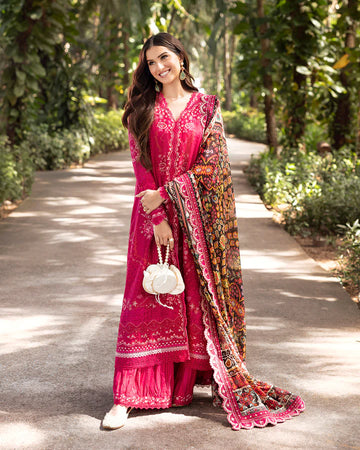 Varda- Zinnia Luxury Lawn Ensemble'25 By- Faiza Saqlain
