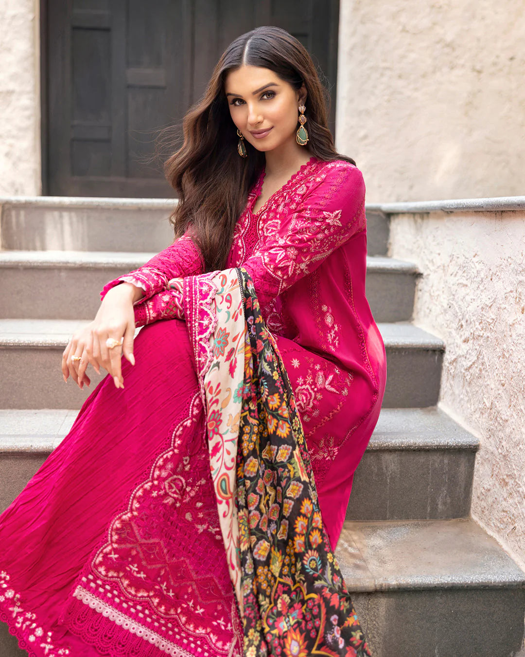 Varda- Zinnia Luxury Lawn Ensemble'25 By- Faiza Saqlain