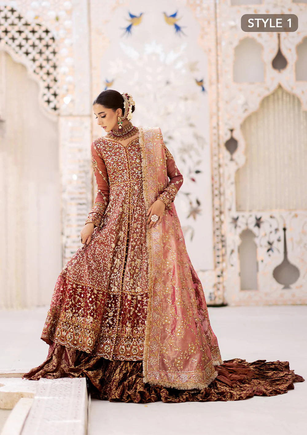 Vermilion Enchantment - Pakistani Wedding Formal Wear By AIK