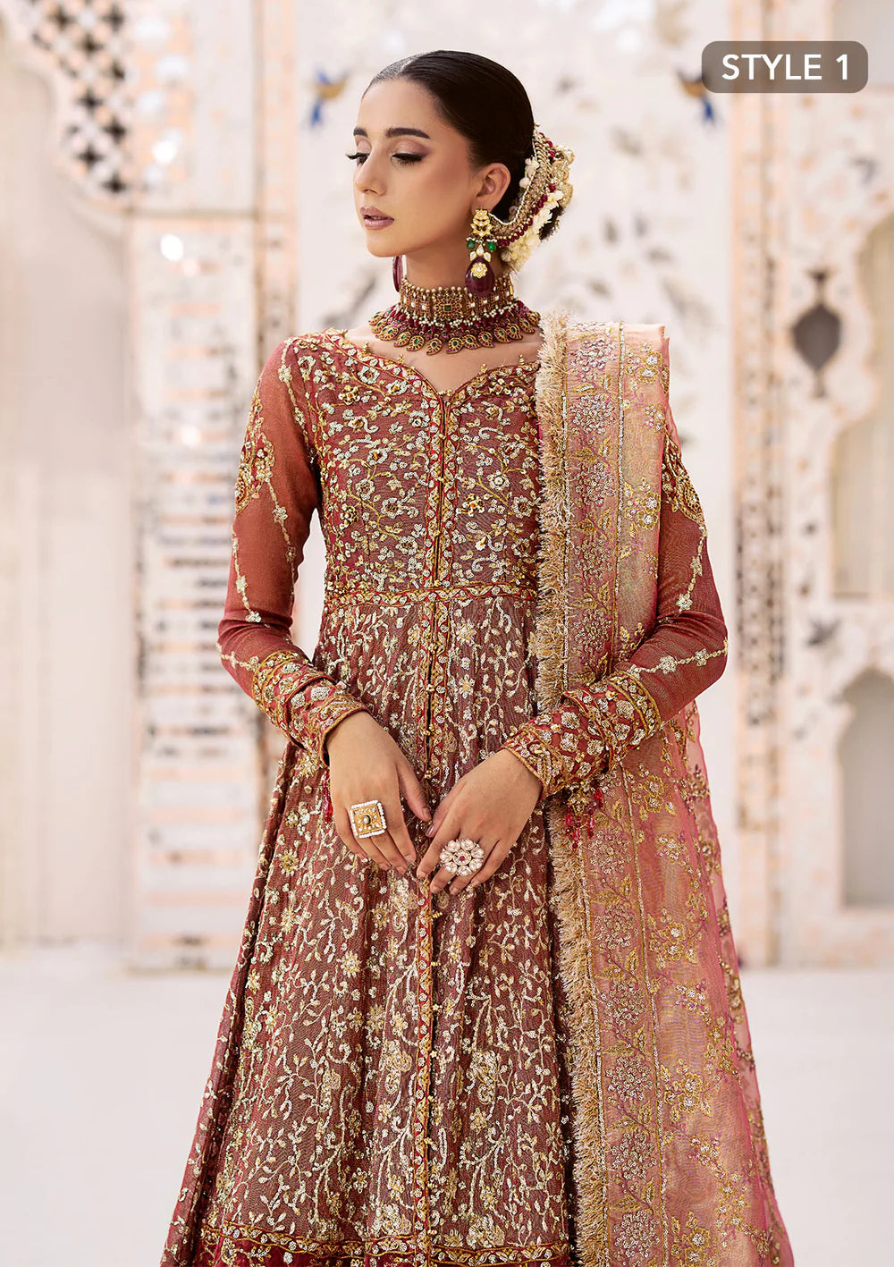 Vermilion Enchantment - Pakistani Wedding Formal Wear By AIK