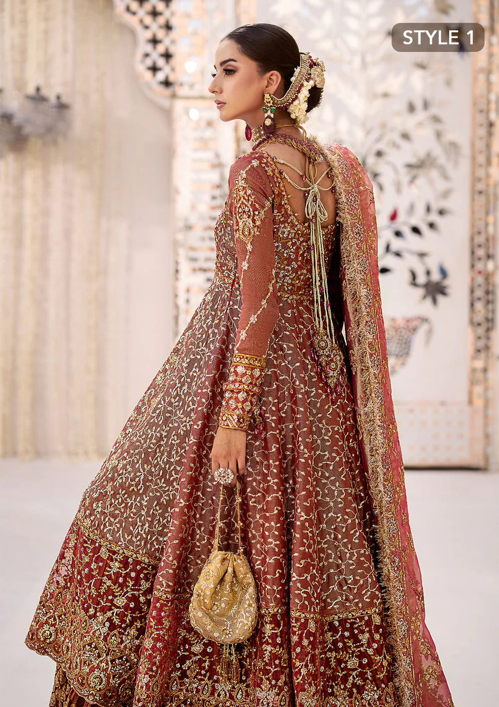 Vermilion Enchantment - Pakistani Wedding Formal Wear By AIK