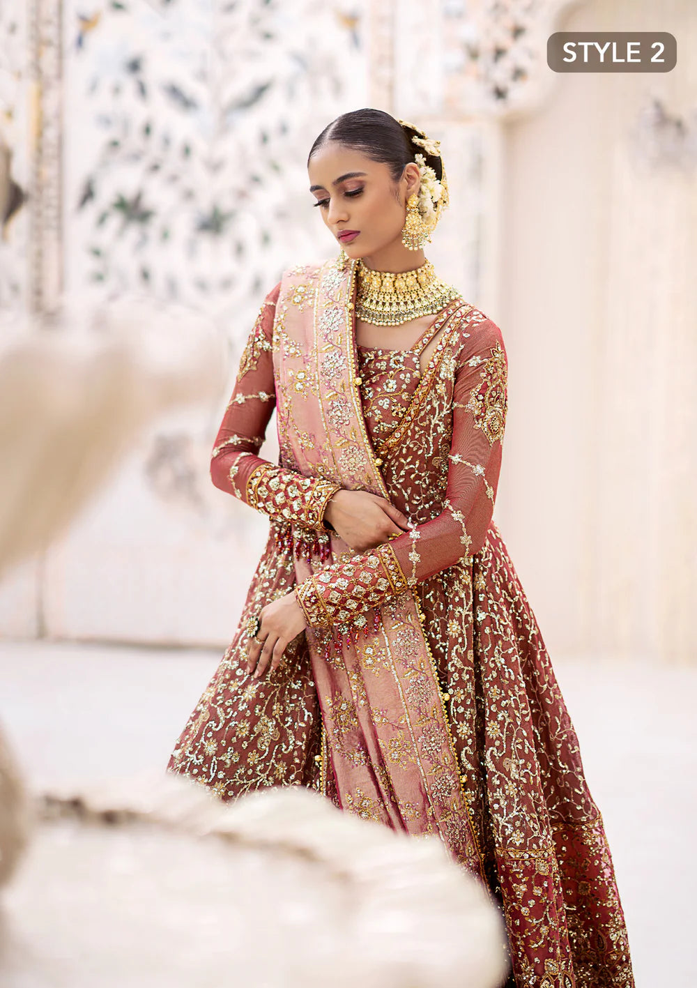 Vermilion Enchantment - Pakistani Wedding Formal Wear By AIK