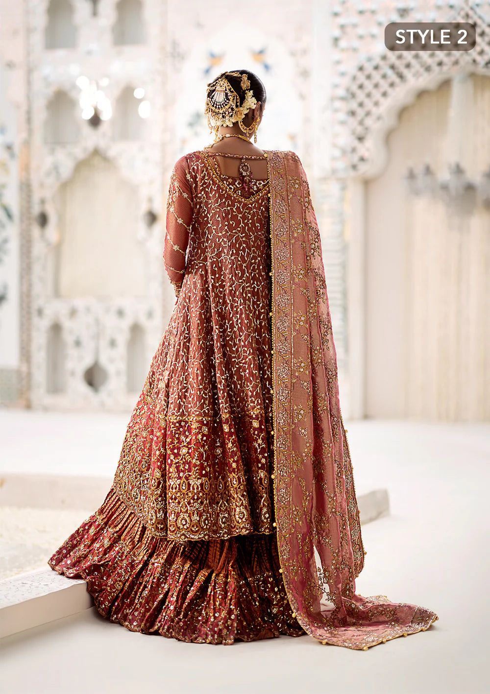 Vermilion Enchantment - Pakistani Wedding Formal Wear By AIK