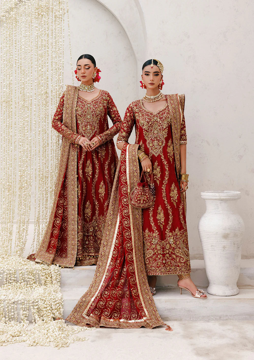 Designer Pakistani stitched red wedding formal – AIK Wedding Festive Vol 2 – Pakistanimoda.com