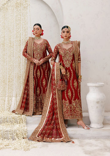 Designer Pakistani stitched red wedding formal – AIK Wedding Festive Vol 2 – Pakistanimoda.com