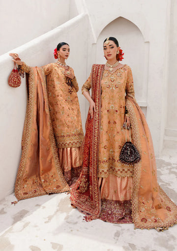 AIK stitched tissue outfit with embroidered dupatta – Pakistani luxury formal – Pakistanimoda.com