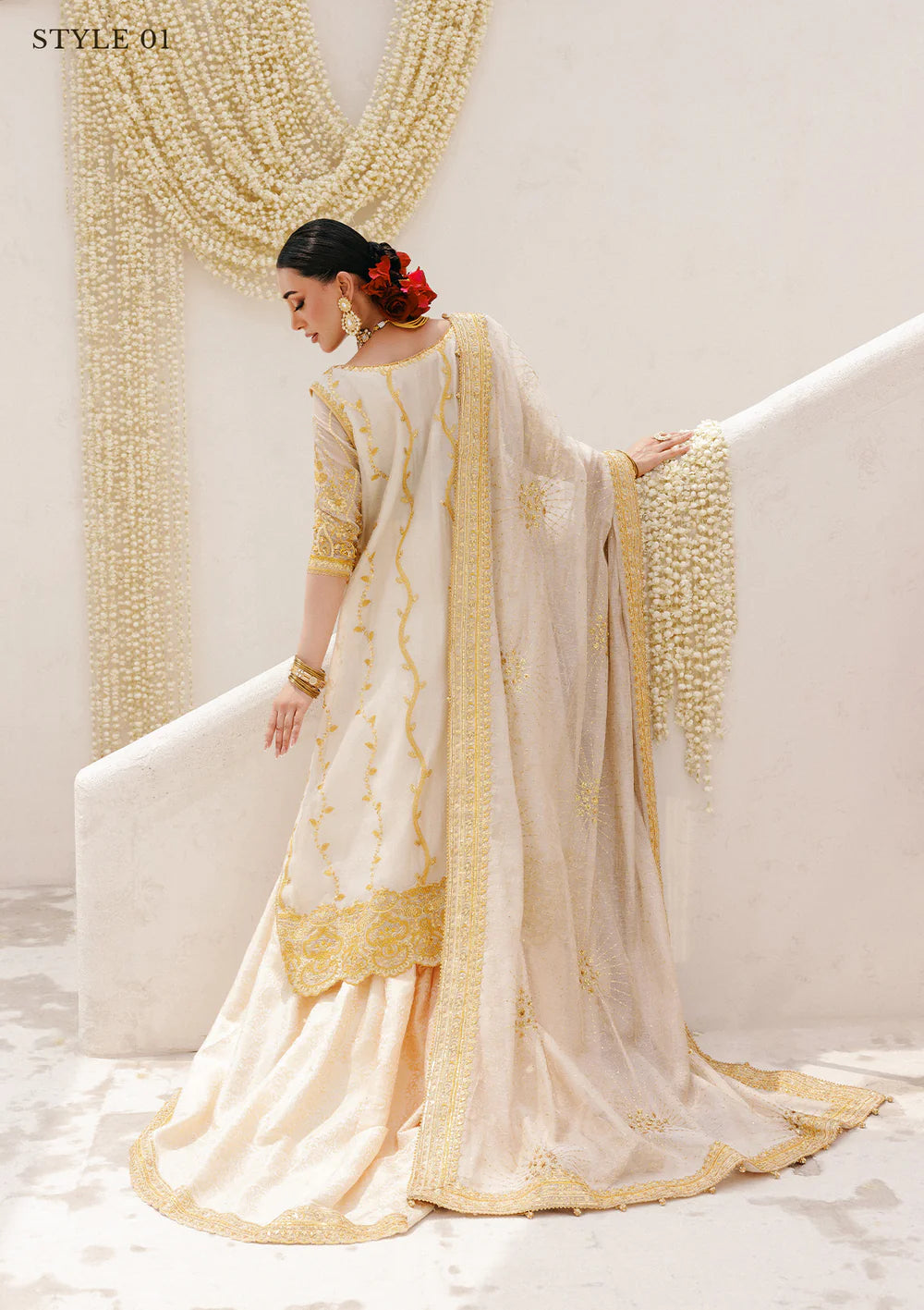 Luxury Pakistani stitched off-white outfit – AIK Wedding Festive Vol 2 – Pakistanimoda.com worldwide shipping